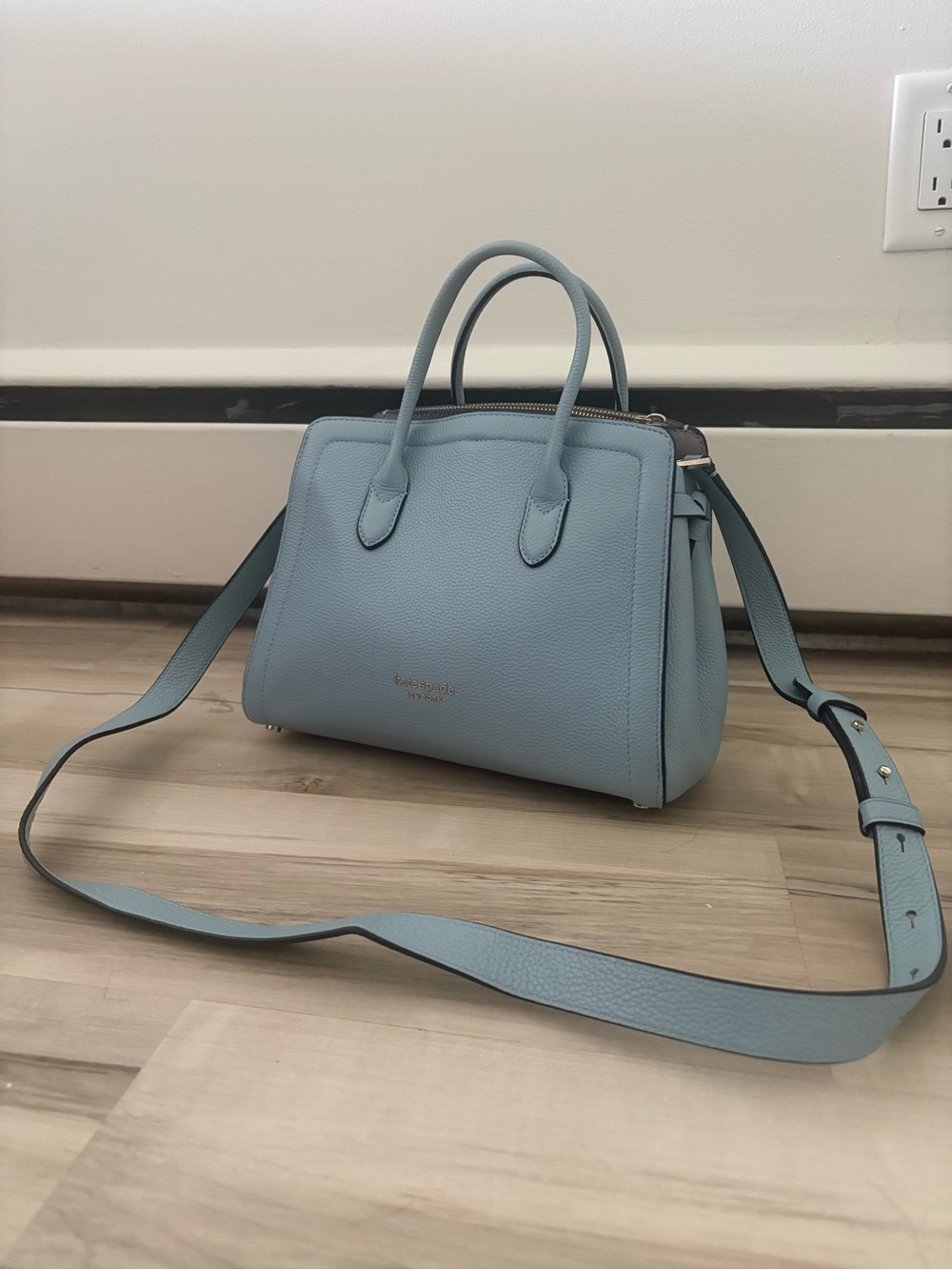 kate spade New York Knott Satchel Powder Blue with Crossbody Strap